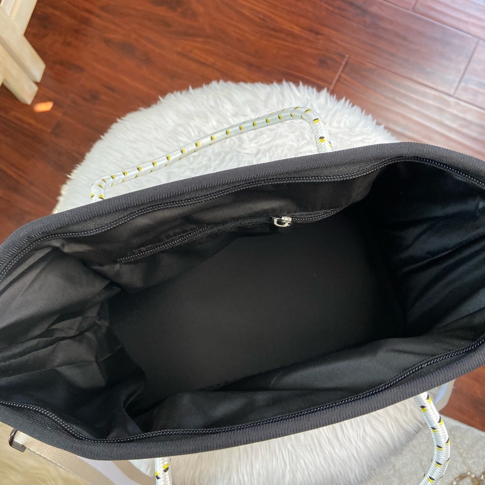 Ivory Canvas Shoulder Bag - Picture 6 of 8